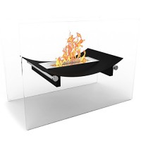 Regal Flame Black Bow Ventless Free Standing Bio Ethanol Fireplace Can Be Used as a Indoor  Outdoor  Gas Log Inserts  Vent Free  Electric  Outdoor Fireplaces  Gel  Propane & Fire Pits. - B01MSCLT2N
